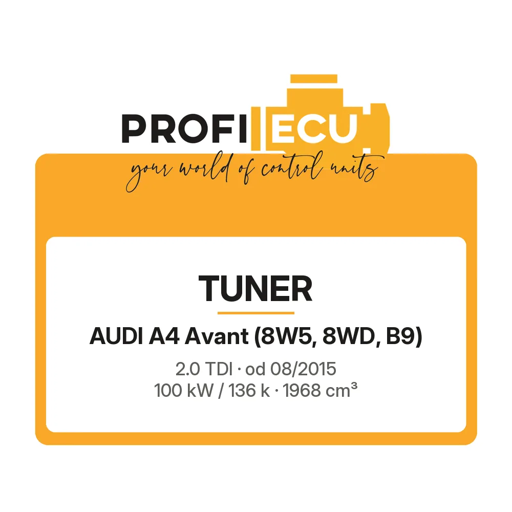 Etiketa ProfiECU: Tuner pro Audi A4 Avant 2.0 TDI 100 kW