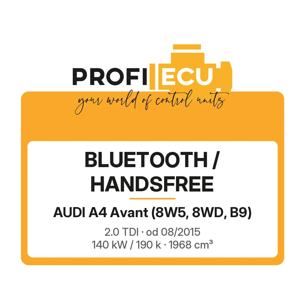 Etiketa ProfiECU: Bluetooth / Handsfree pro Audi A4 Avant 2.0 TDI 140 kW