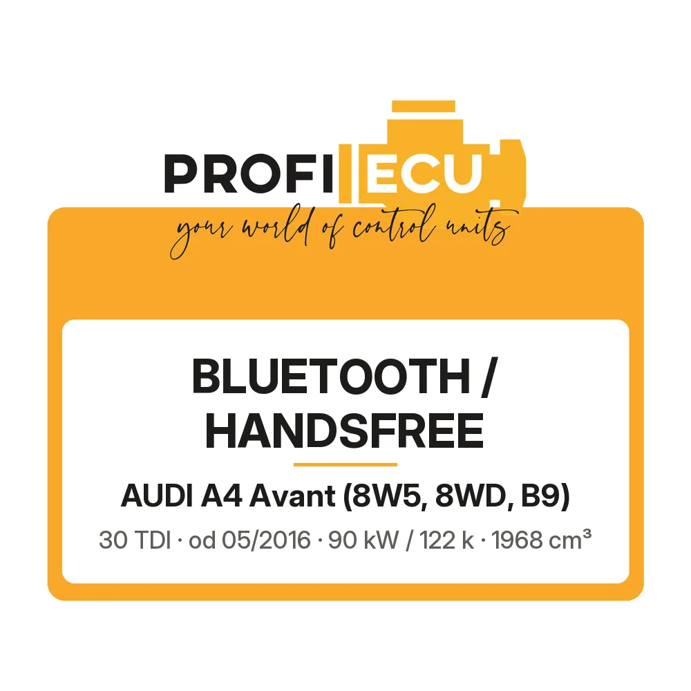 Etiketa ProfiECU: Bluetooth / Handsfree pro Audi A4 Avant 30 TDI 90 kW