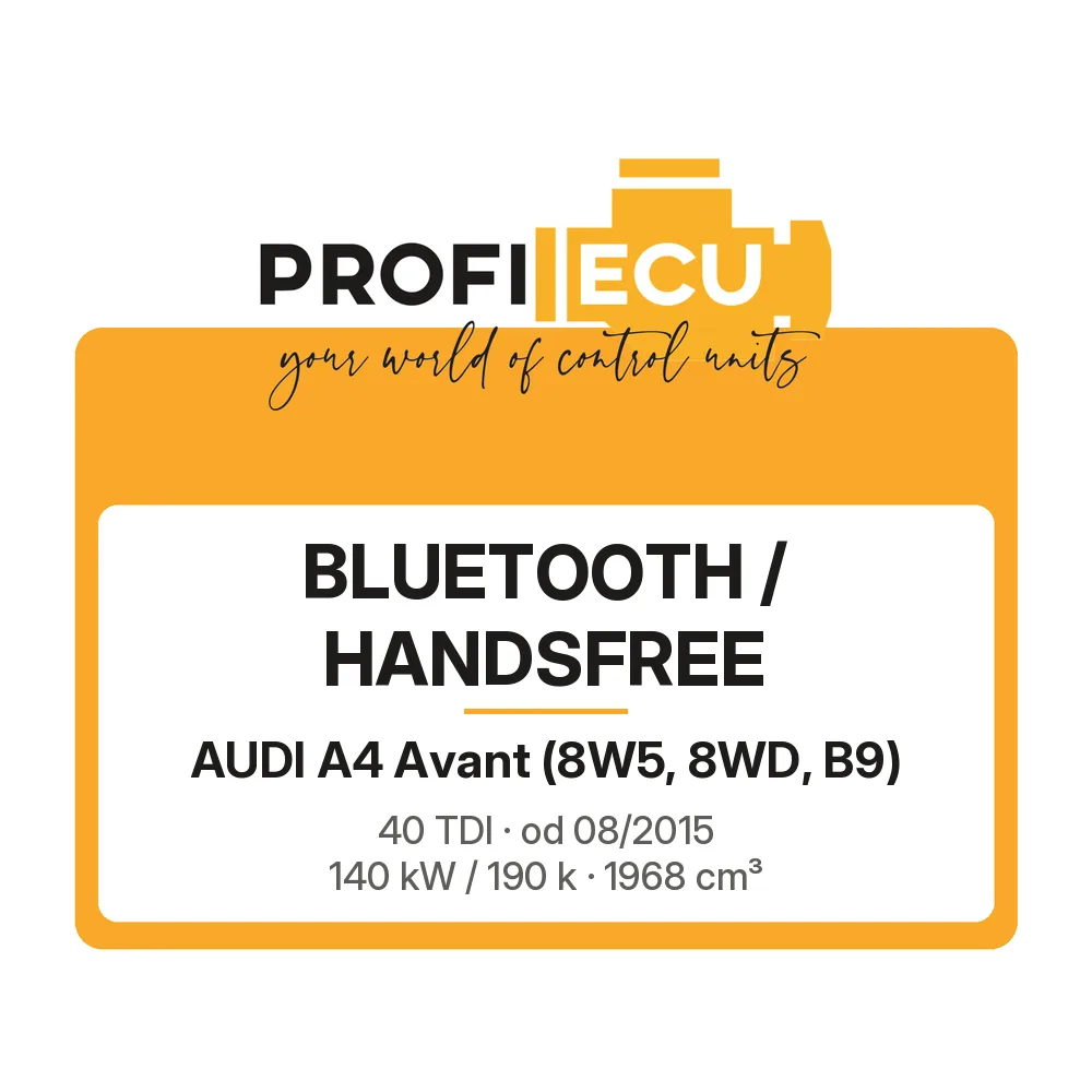 Etiketa ProfiECU: Bluetooth / Handsfree pro Audi A4 Avant 40 TDI 140 kW