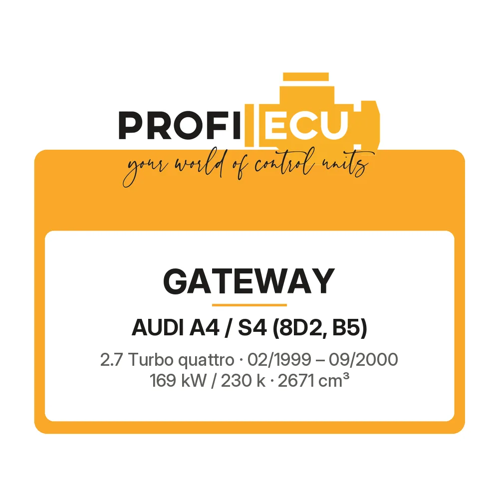 Etiketa ProfiECU: GATEWAY pro Audi A4 / S4 2.7 Turbo quattro 169 kW