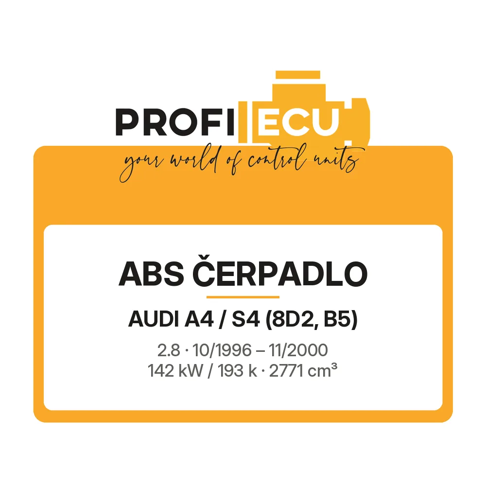 Etiketa ProfiECU: ABS čerpadlo pro Audi A4 / S4 2.8 142 kW