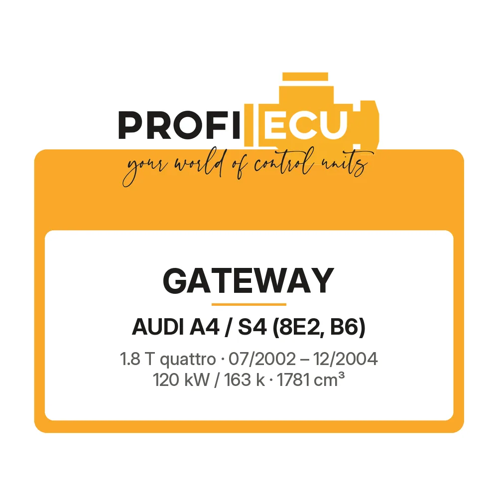 Etiketa ProfiECU: GATEWAY pro Audi A4 / S4 1.8 T quattro 120 kW