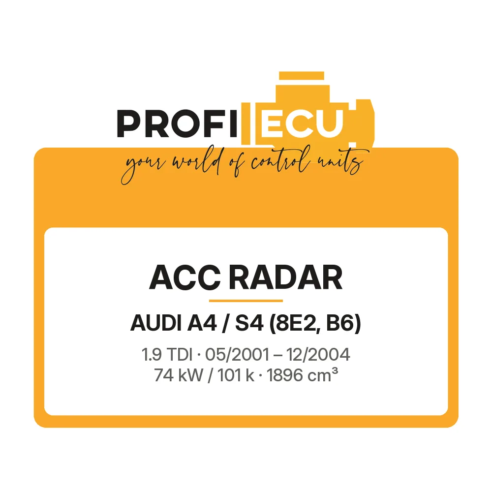 Etiketa ProfiECU: ACC Radar pro Audi A4 / S4 1.9 TDI 74 kW