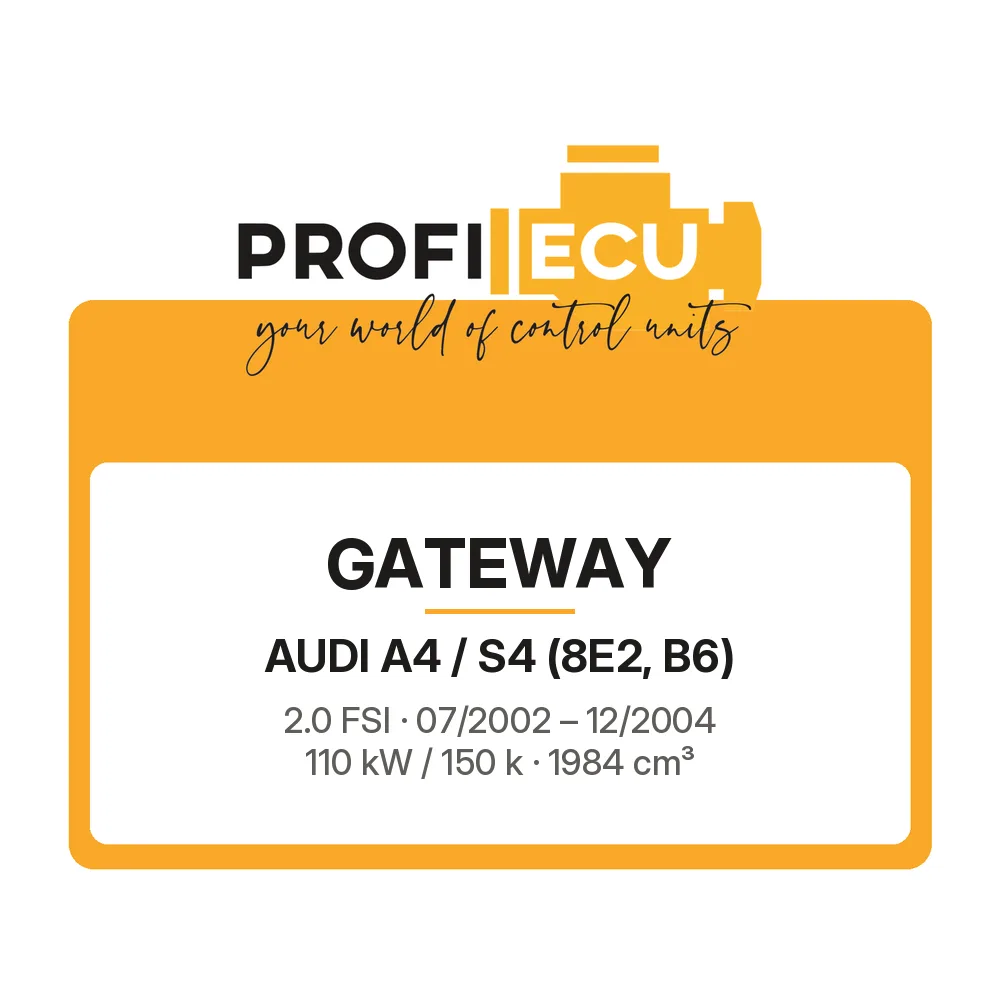 Etiketa ProfiECU: GATEWAY pro Audi A4 / S4 2.0 FSI 110 kW