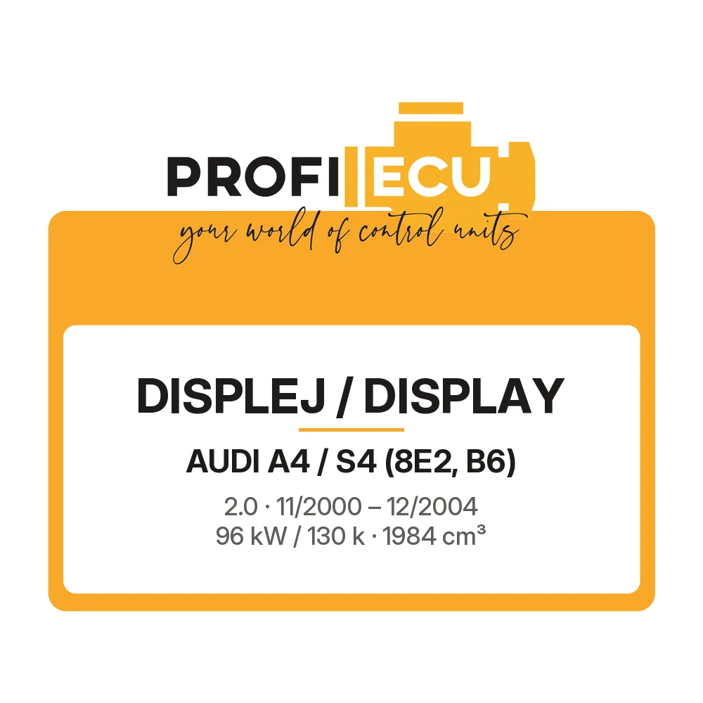 Etiketa ProfiECU: Displej / Display pro Audi A4 / S4 2.0 96 kW