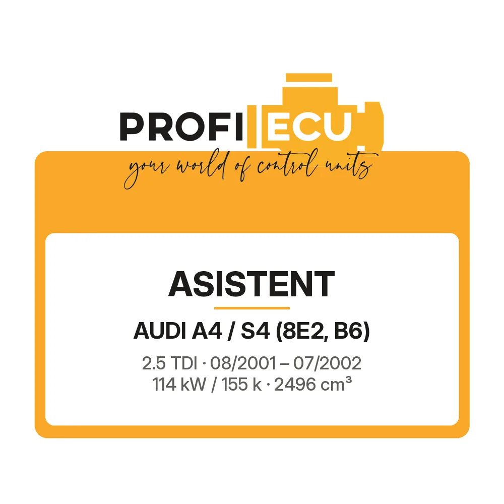 Etiketa ProfiECU: ASISTENT pro Audi A4 / S4 2.5 TDI 114 kW