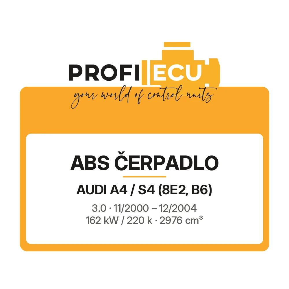 Etiketa ProfiECU: ABS čerpadlo pro Audi A4 / S4 3.0 162 kW