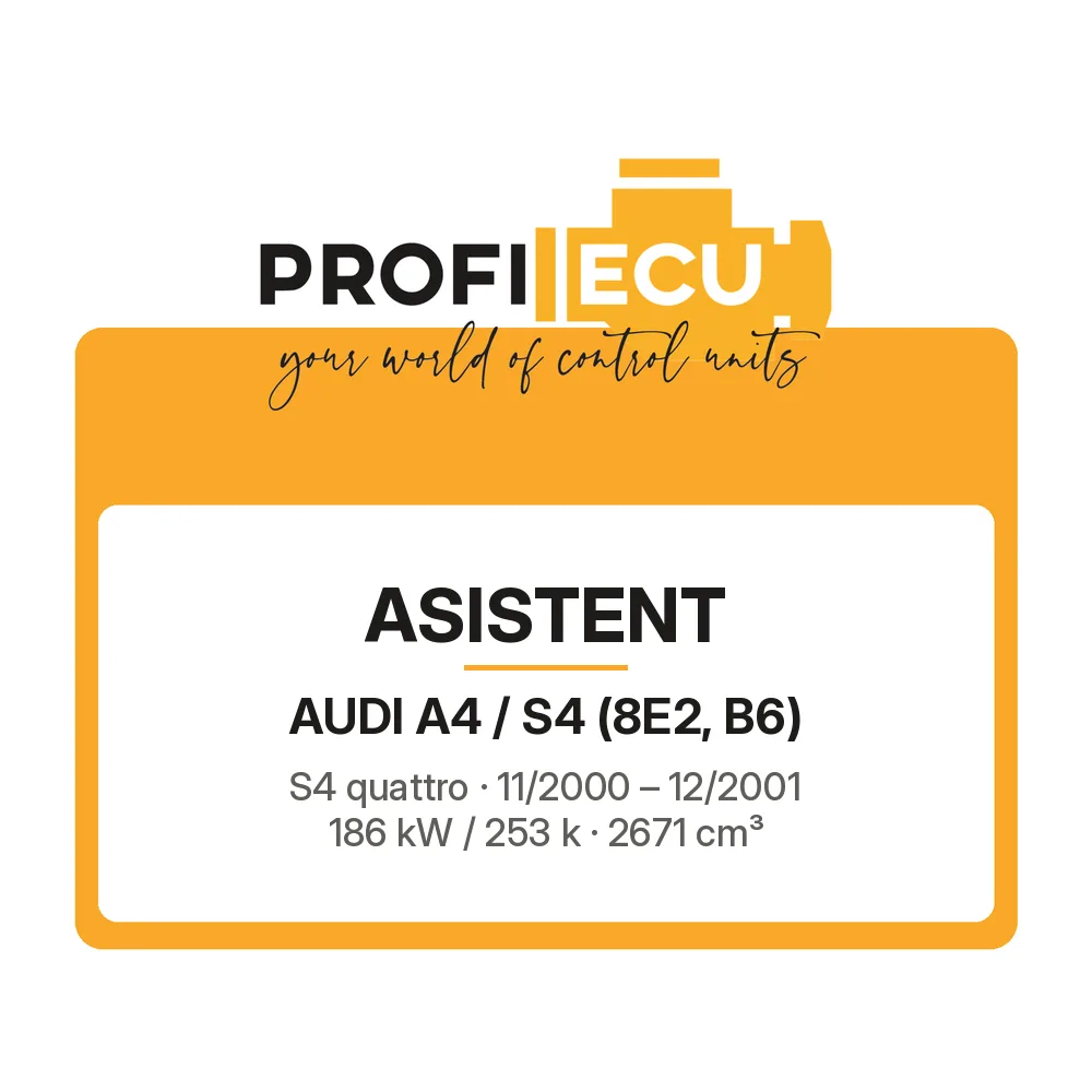 Etiketa ProfiECU: ASISTENT pro Audi A4 / S4 S4 quattro 186 kW