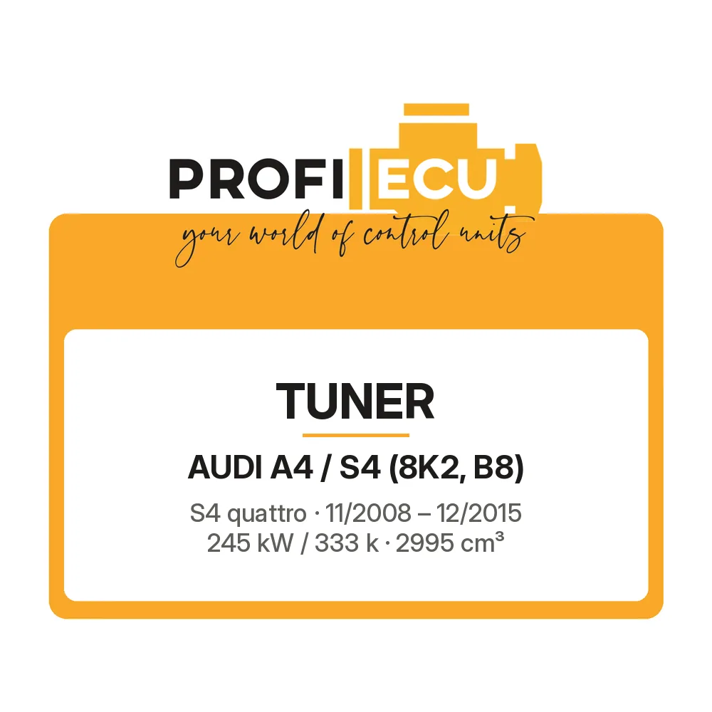 Etiketa ProfiECU: Tuner pro Audi A4 / S4 S4 quattro 245 kW