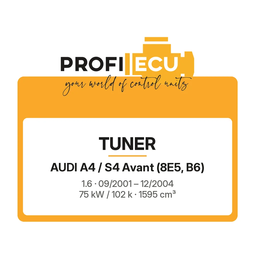 Etiketa ProfiECU: Tuner pro Audi A4 / S4 Avant 1.6 75 kW