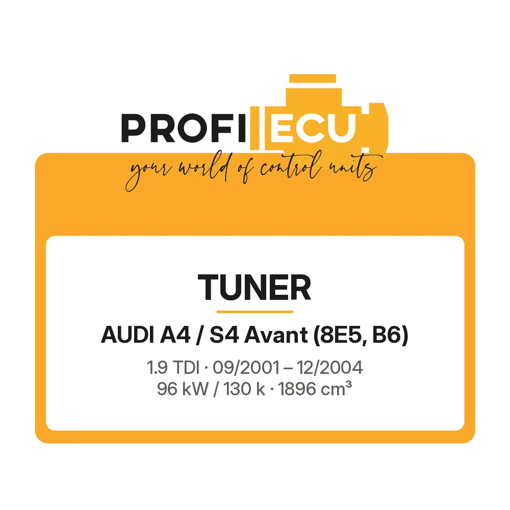 Etiketa ProfiECU: Tuner pro Audi A4 / S4 Avant 1.9 TDI 96 kW