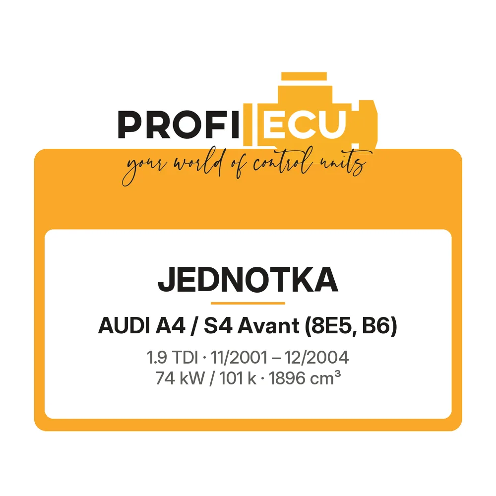 Etiketa ProfiECU: Jednotka pro Audi A4 / S4 Avant 1.9 TDI 74 kW