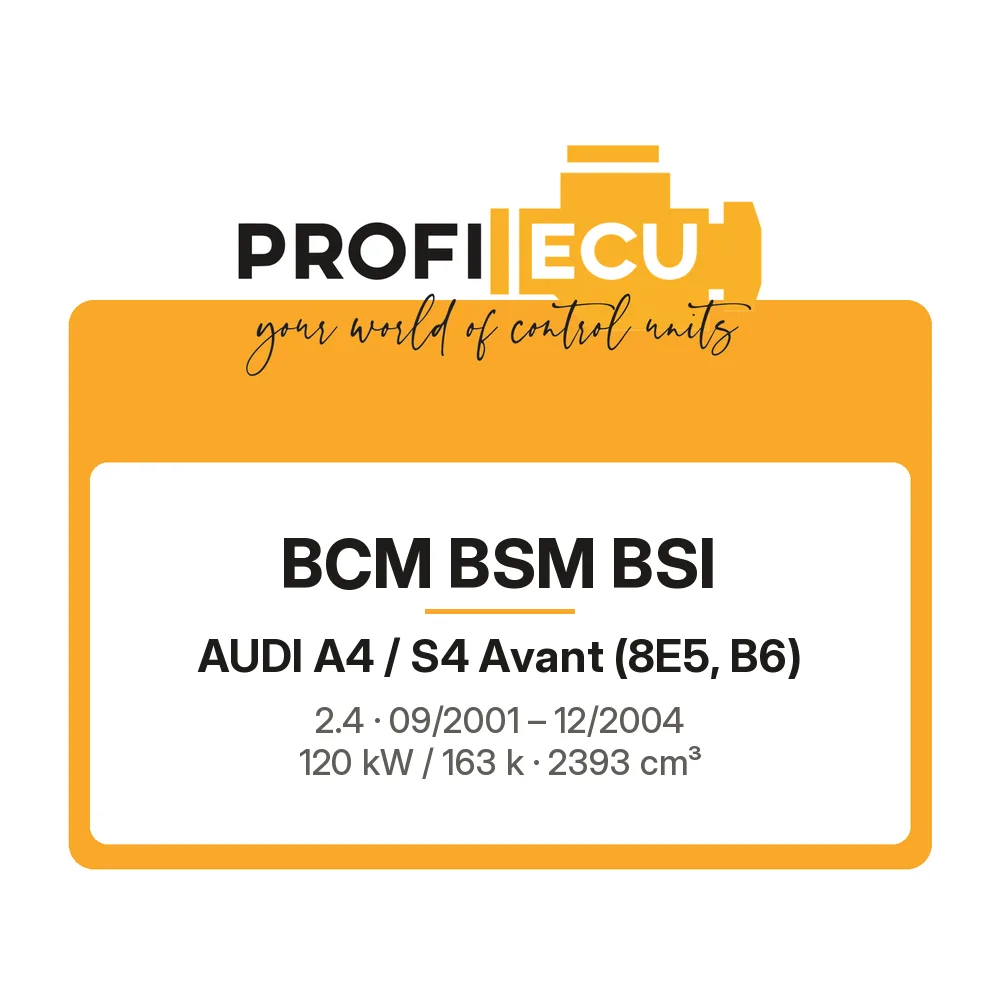 Etiketa ProfiECU: BCM BSM BSI pro Audi A4 / S4 Avant 2.4 120 kW