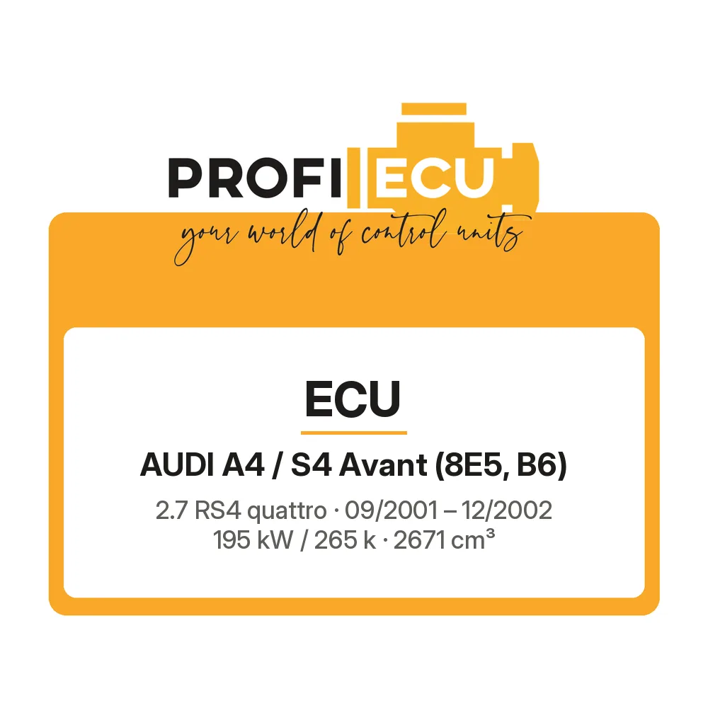 Etiketa ProfiECU: ECU pro Audi A4 / S4 Avant 2.7 RS4 quattro 195 kW