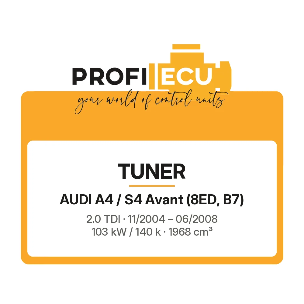 Etiketa ProfiECU: Tuner pro Audi A4 / S4 Avant 2.0 TDI 103 kW