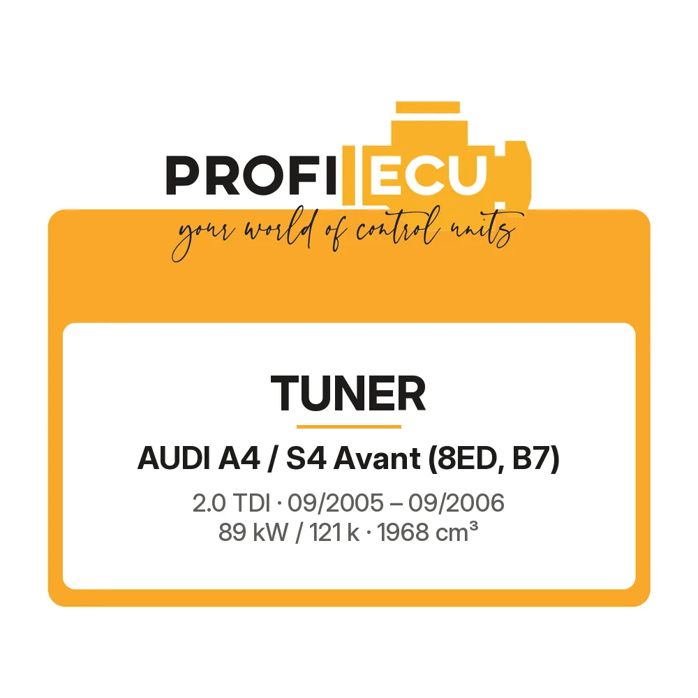 Etiketa ProfiECU: Tuner pro Audi A4 / S4 Avant 2.0 TDI 89 kW