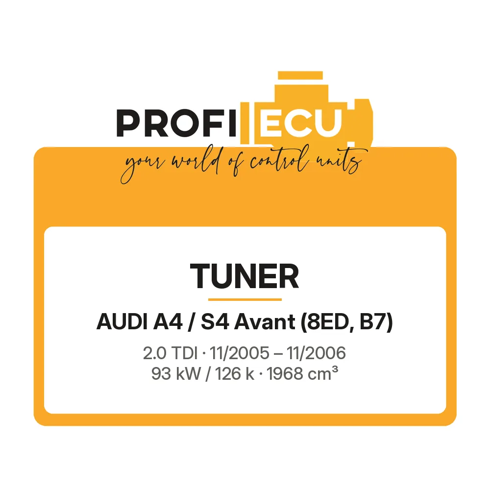 Etiketa ProfiECU: Tuner pro Audi A4 / S4 Avant 2.0 TDI 93 kW