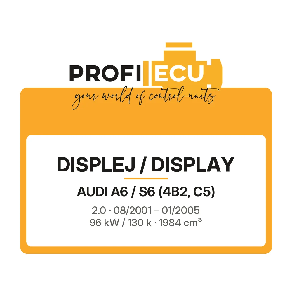 Etiketa ProfiECU: Displej / Display pro Audi A6 / S6 2.0 96 kW
