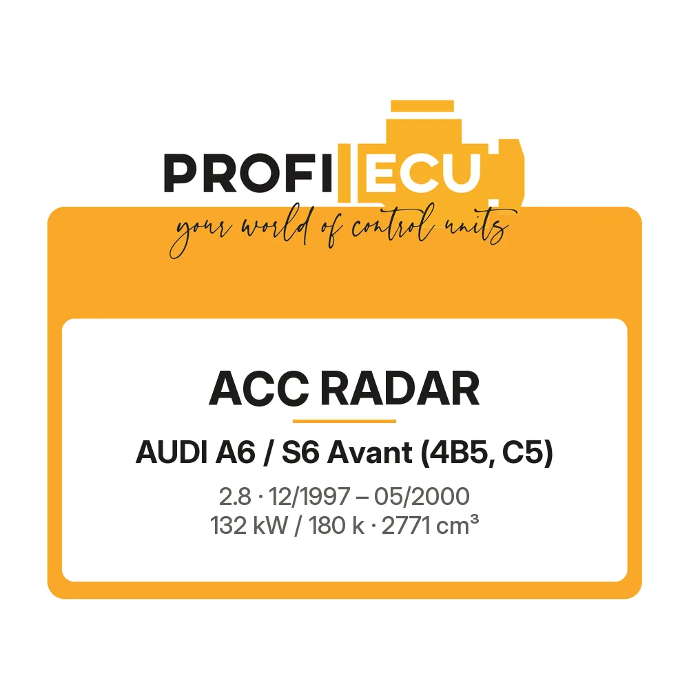 Etiketa ProfiECU: ACC Radar pro Audi A6 / S6 Avant 2.8 132 kW