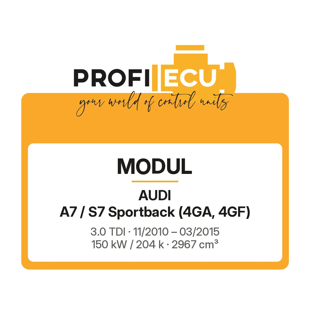 Etiketa ProfiECU: Modul pro Audi A7 / S7 Sportback 3.0 TDI 150 kW