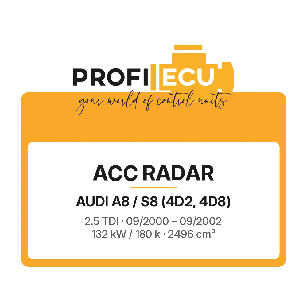 Etiketa ProfiECU: ACC Radar pro Audi A8 / S8 2.5 TDI 132 kW