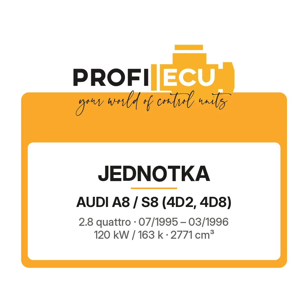 Etiketa ProfiECU: Jednotka pro Audi A8 / S8 2.8 quattro 120 kW