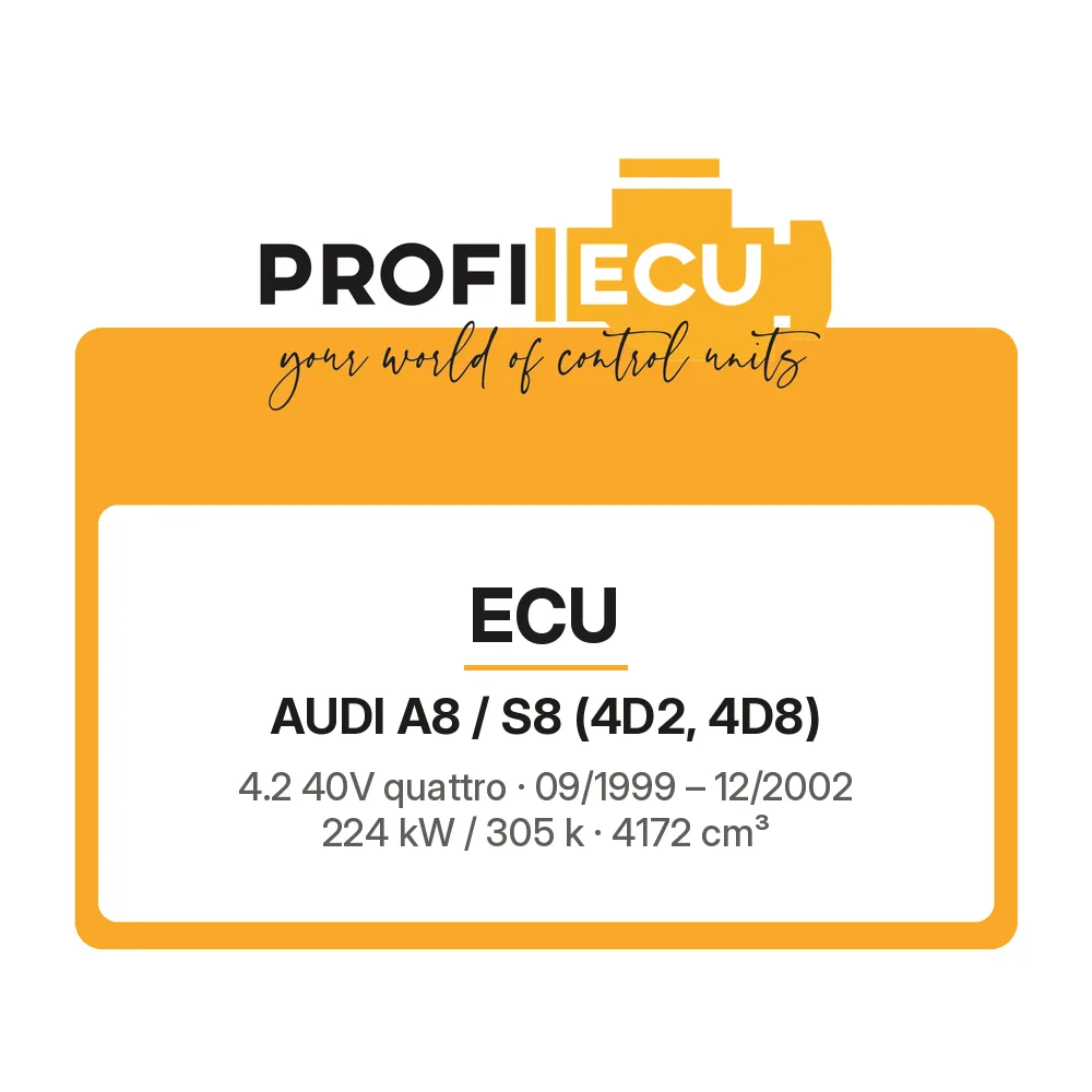 Etiketa ProfiECU: ECU pro Audi A8 / S8 4.2 40V quattro 224 kW