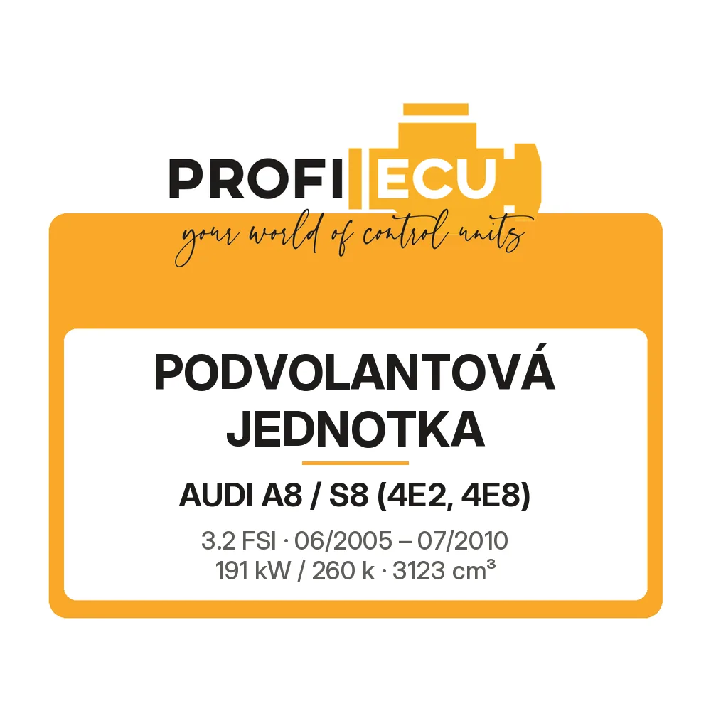Etiketa ProfiECU: Podvolantová jednotka pro Audi A8 / S8 3.2 FSI 191 kW