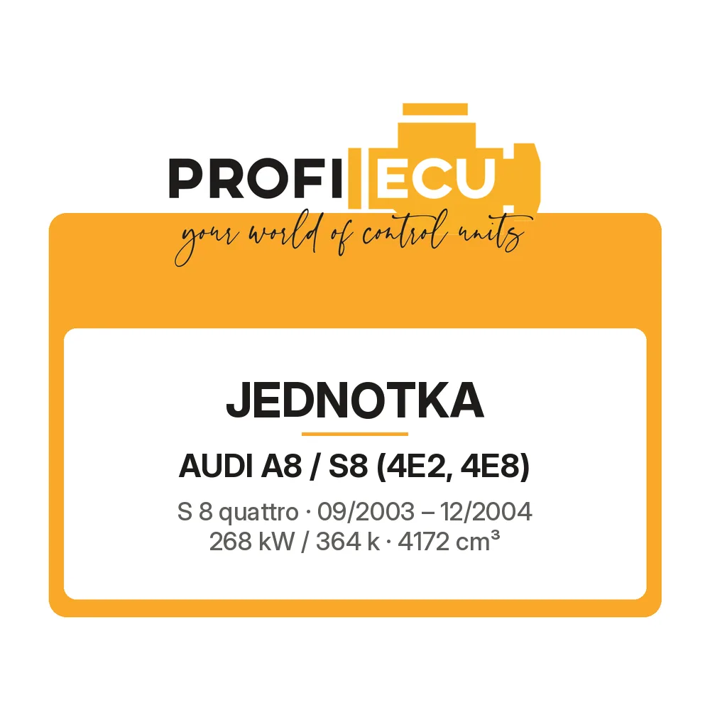 Etiketa ProfiECU: Jednotka pro Audi A8 / S8 S 8 quattro 268 kW
