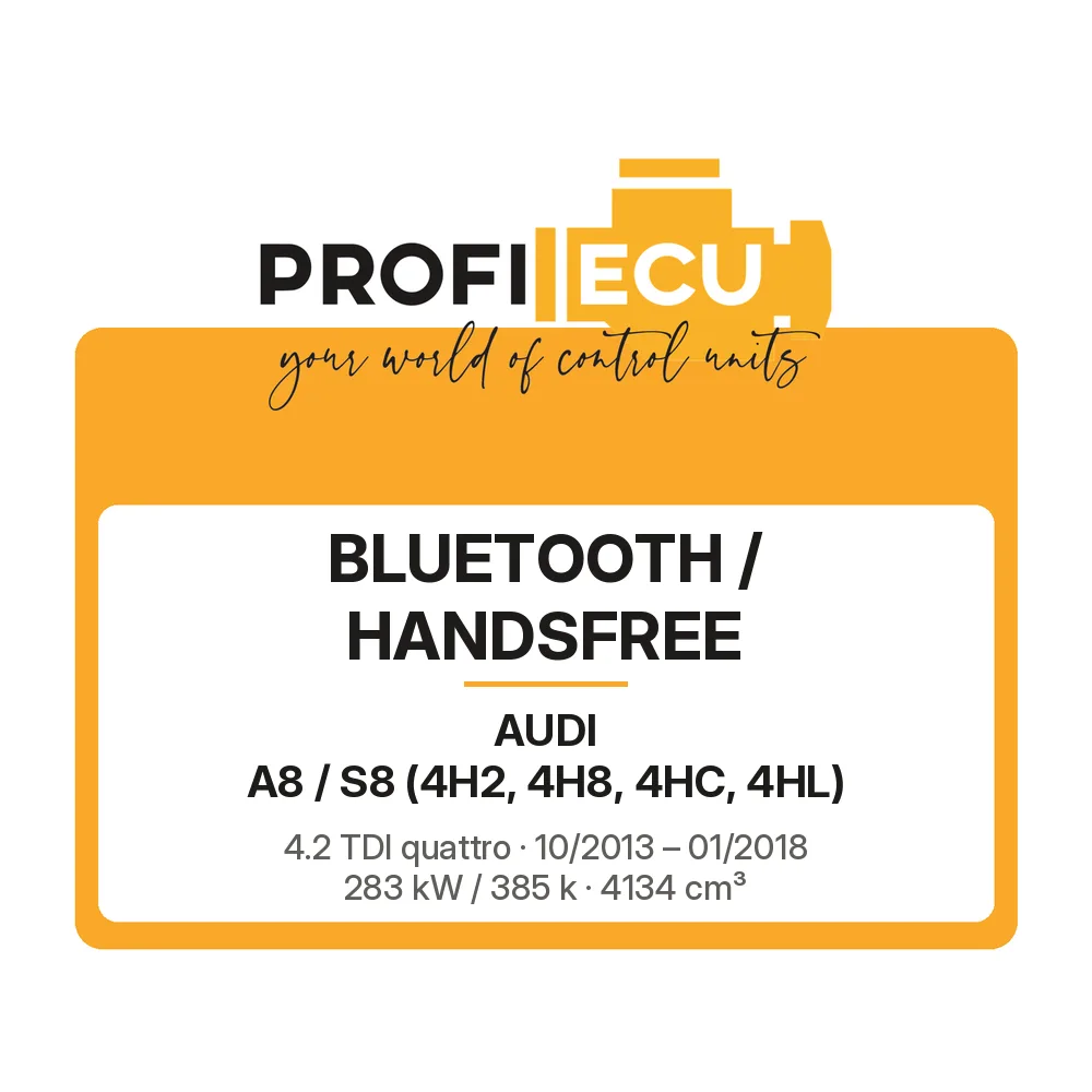 Etiketa ProfiECU: Bluetooth / Handsfree pro Audi A8 / S8 4.2 TDI quattro 283 kW
