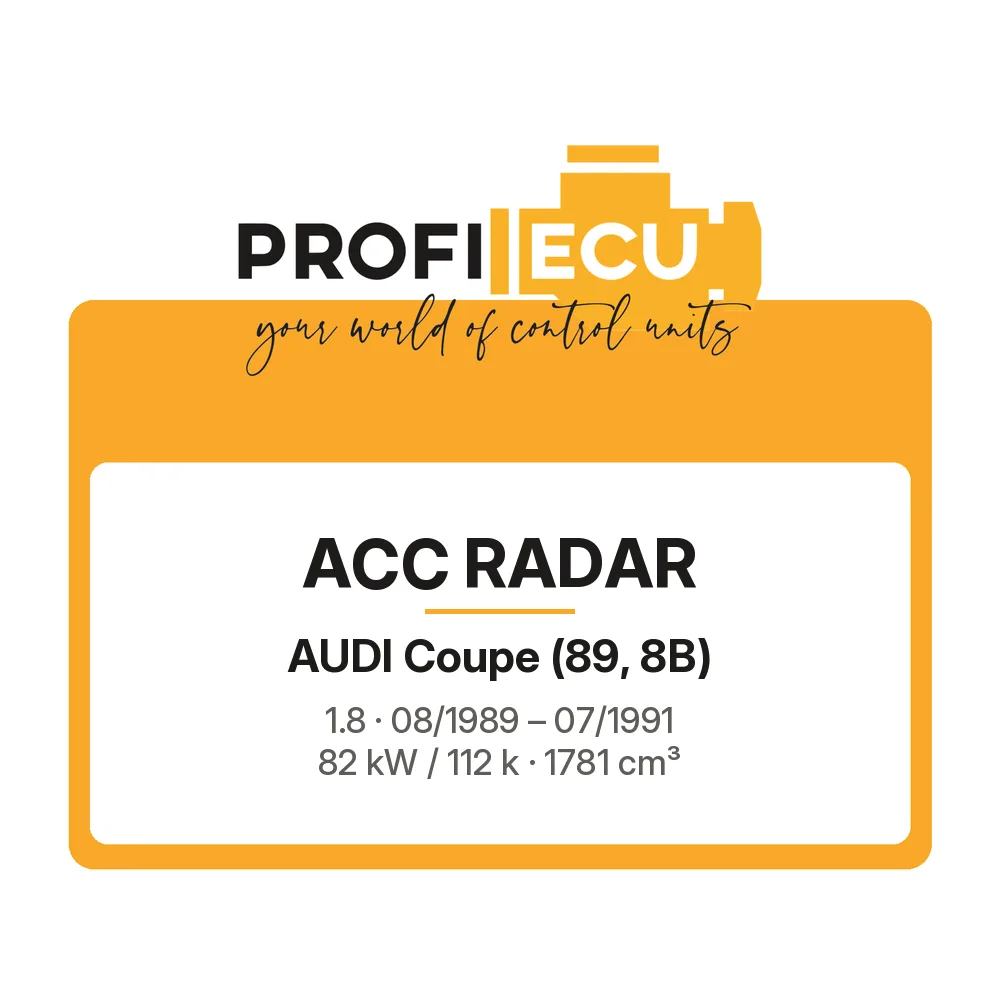 Etiketa ProfiECU: ACC Radar pro Audi Coupe 1.8 82 kW