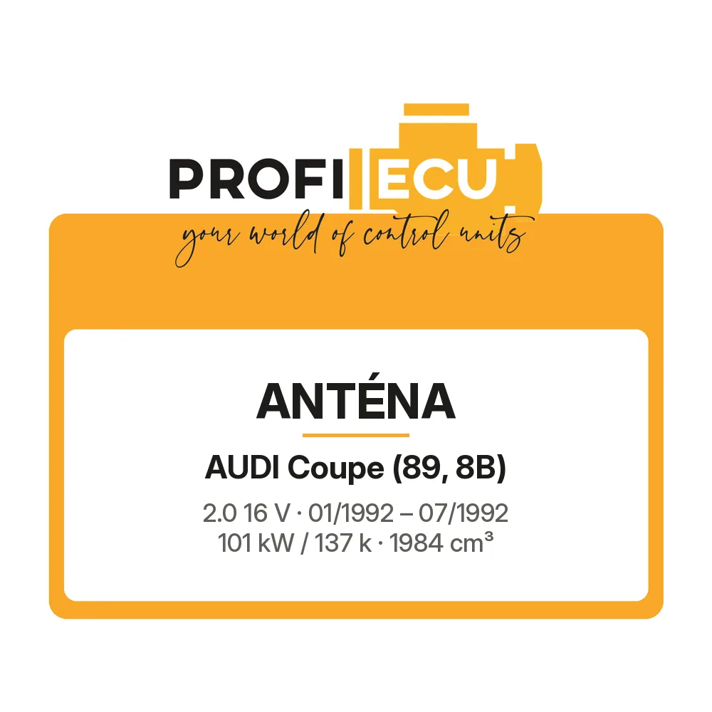 Etiketa ProfiECU: Anténa pro Audi Coupe 2.0 16 V 101 kW