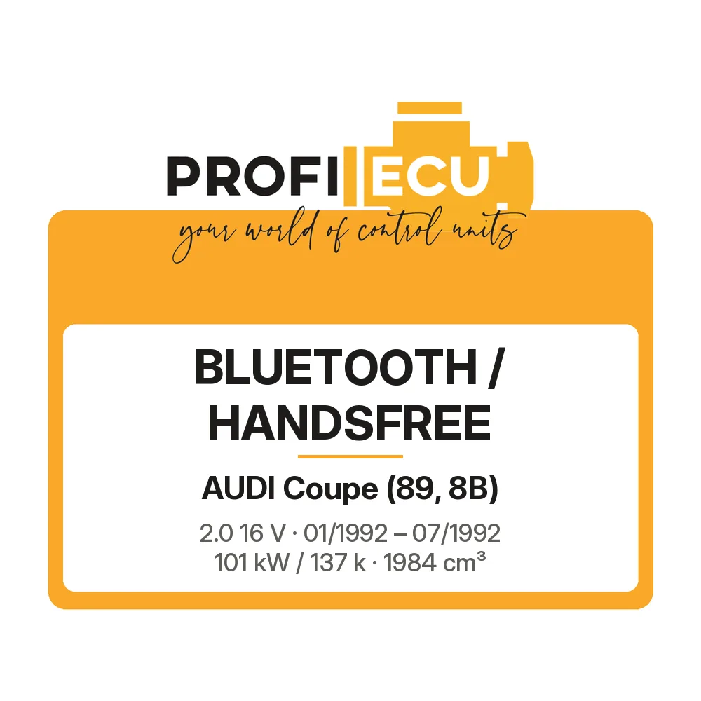 Etiketa ProfiECU: Bluetooth / Handsfree pro Audi Coupe 2.0 16 V 101 kW