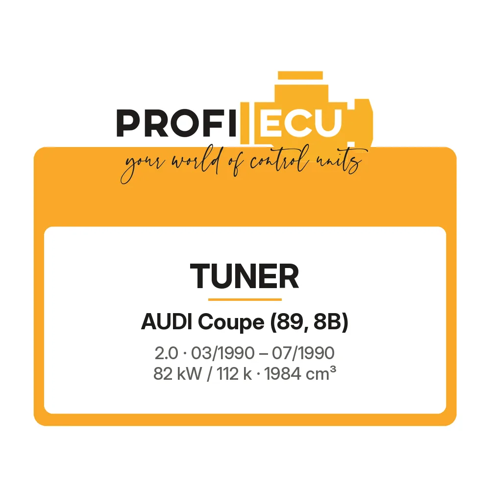 Etiketa ProfiECU: Tuner pro Audi Coupe 2.0 82 kW