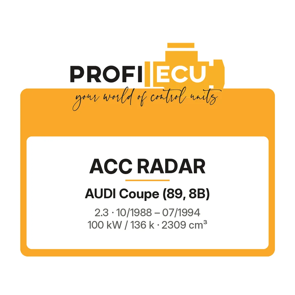 Etiketa ProfiECU: ACC Radar pro Audi Coupe 2.3 100 kW