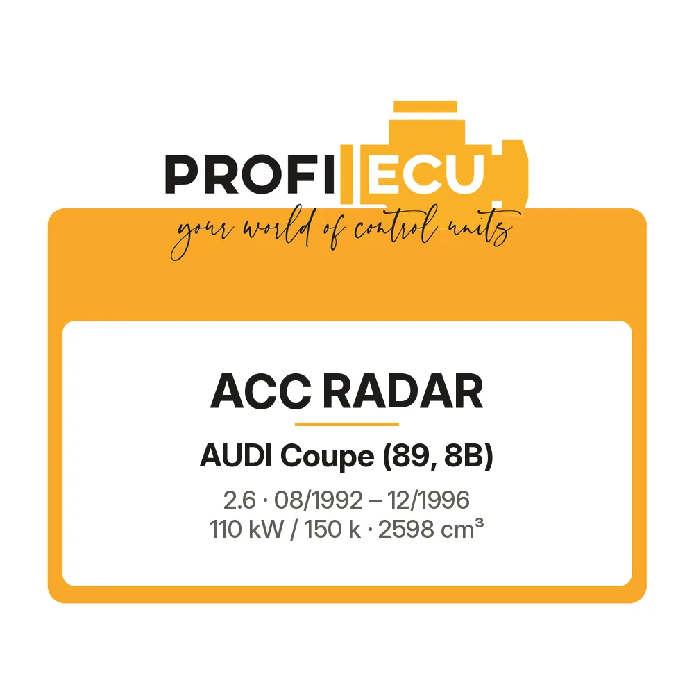 Etiketa ProfiECU: ACC Radar pro Audi Coupe 2.6 110 kW