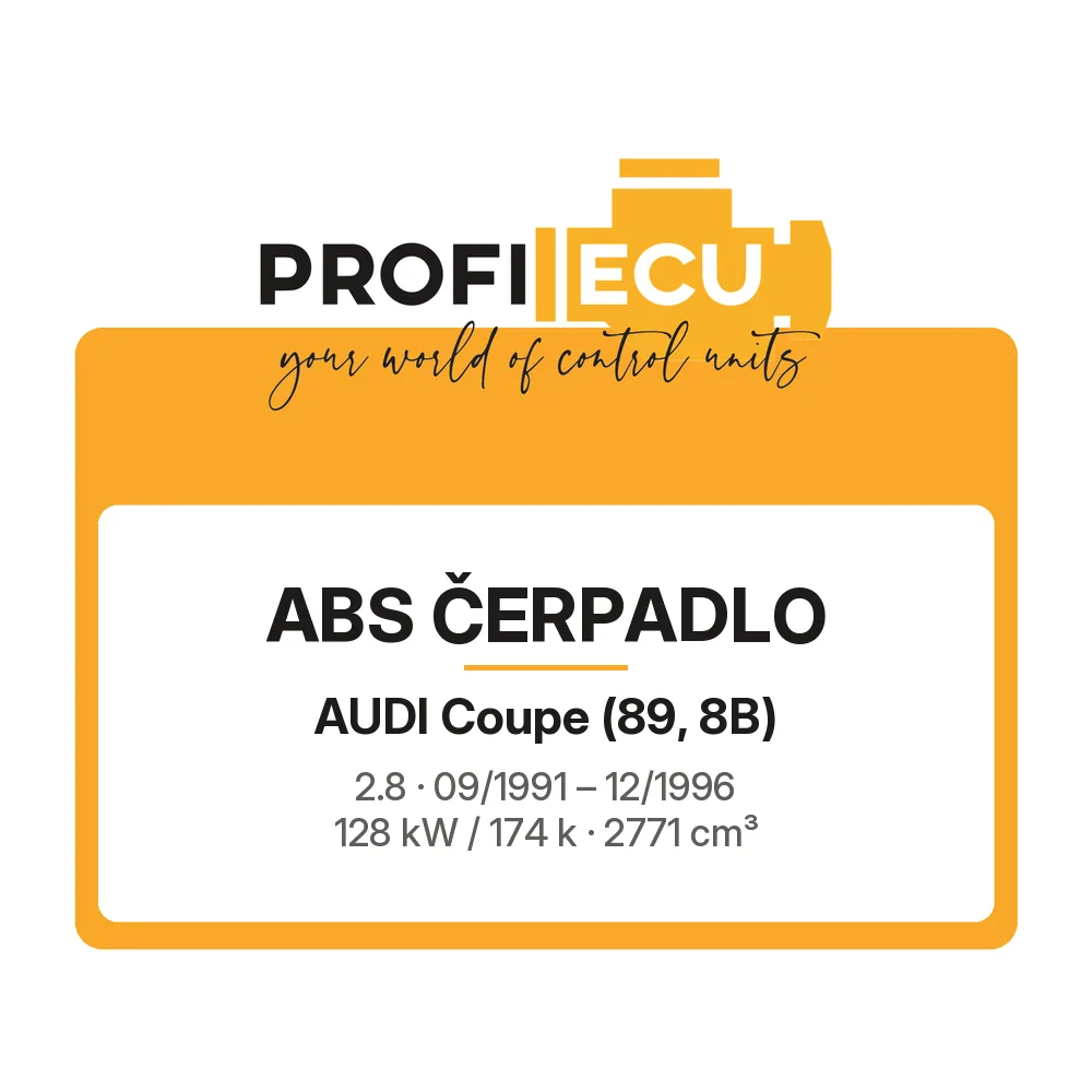 Etiketa ProfiECU: ABS čerpadlo pro Audi Coupe 2.8 128 kW