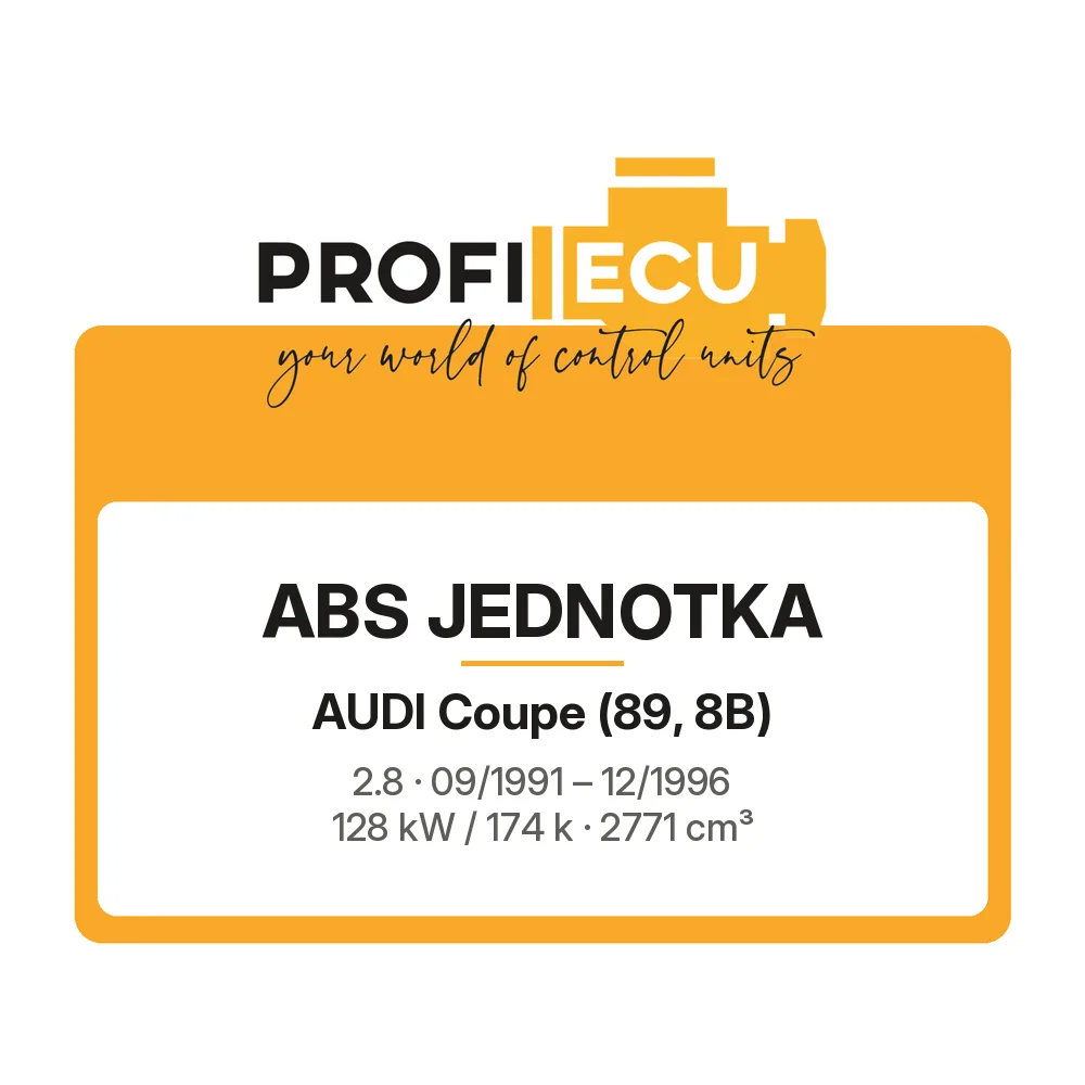 Etiketa ProfiECU: ABS jednotka pro Audi Coupe 2.8 128 kW
