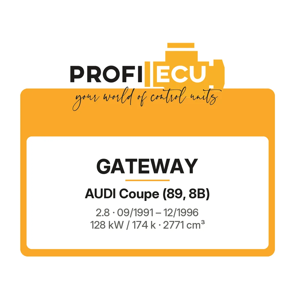 Etiketa ProfiECU: GATEWAY pro Audi Coupe 2.8 128 kW