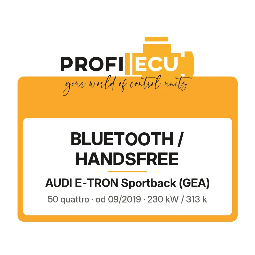Etiketa ProfiECU: Bluetooth / Handsfree pro Audi E-TRON Sportback 50 quattro