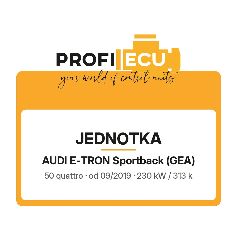 Etiketa ProfiECU: Jednotka pro Audi E-TRON Sportback 50 quattro