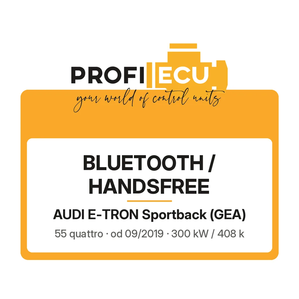 Etiketa ProfiECU: Bluetooth / Handsfree pro Audi E-TRON Sportback 55 quattro