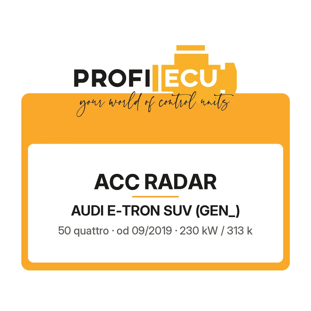 Etiketa ProfiECU: ACC Radar pro Audi E-TRON SUV 50 quattro