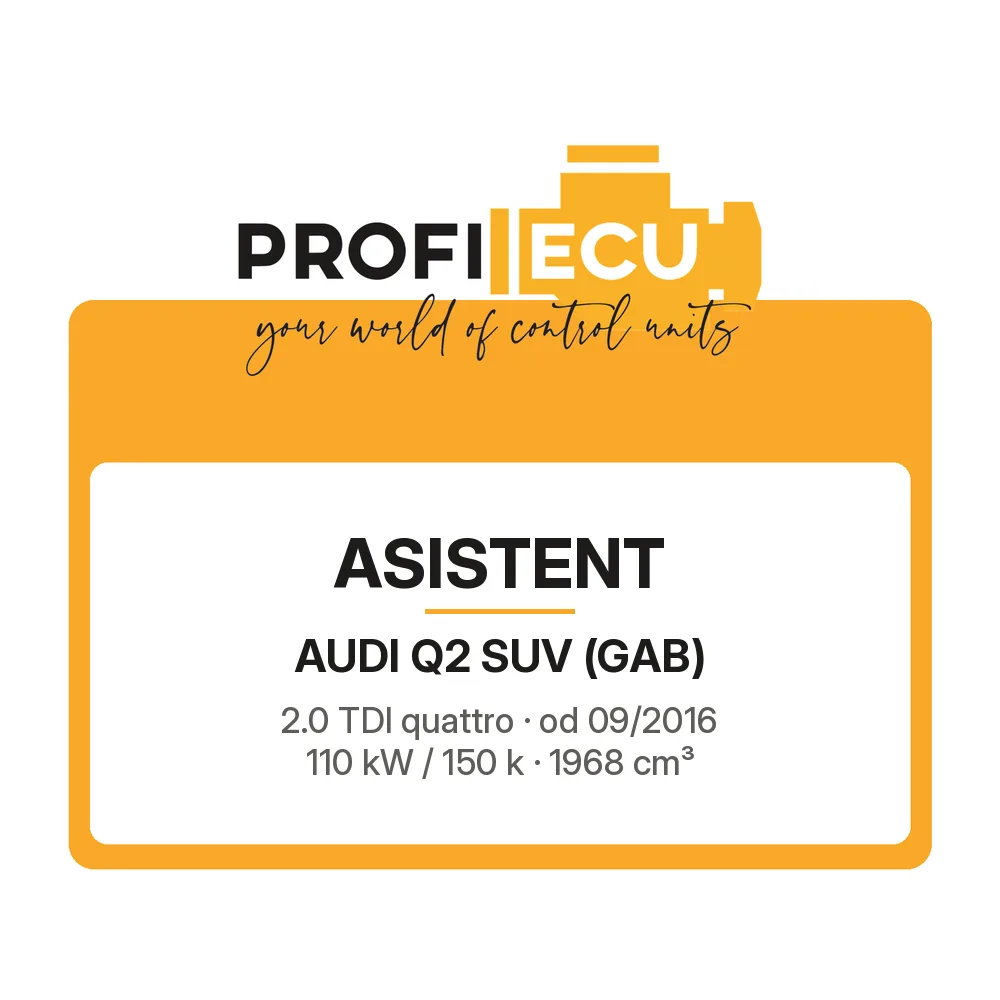 Etiketa ProfiECU: ASISTENT pro Audi Q2 SUV 2.0 TDI quattro 110 kW