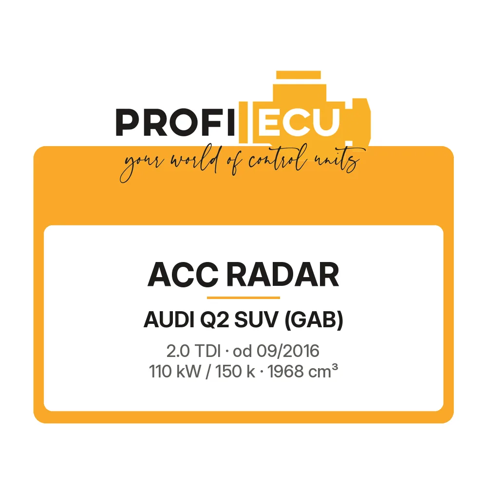 Etiketa ProfiECU: ACC Radar pro Audi Q2 SUV 2.0 TDI 110 kW