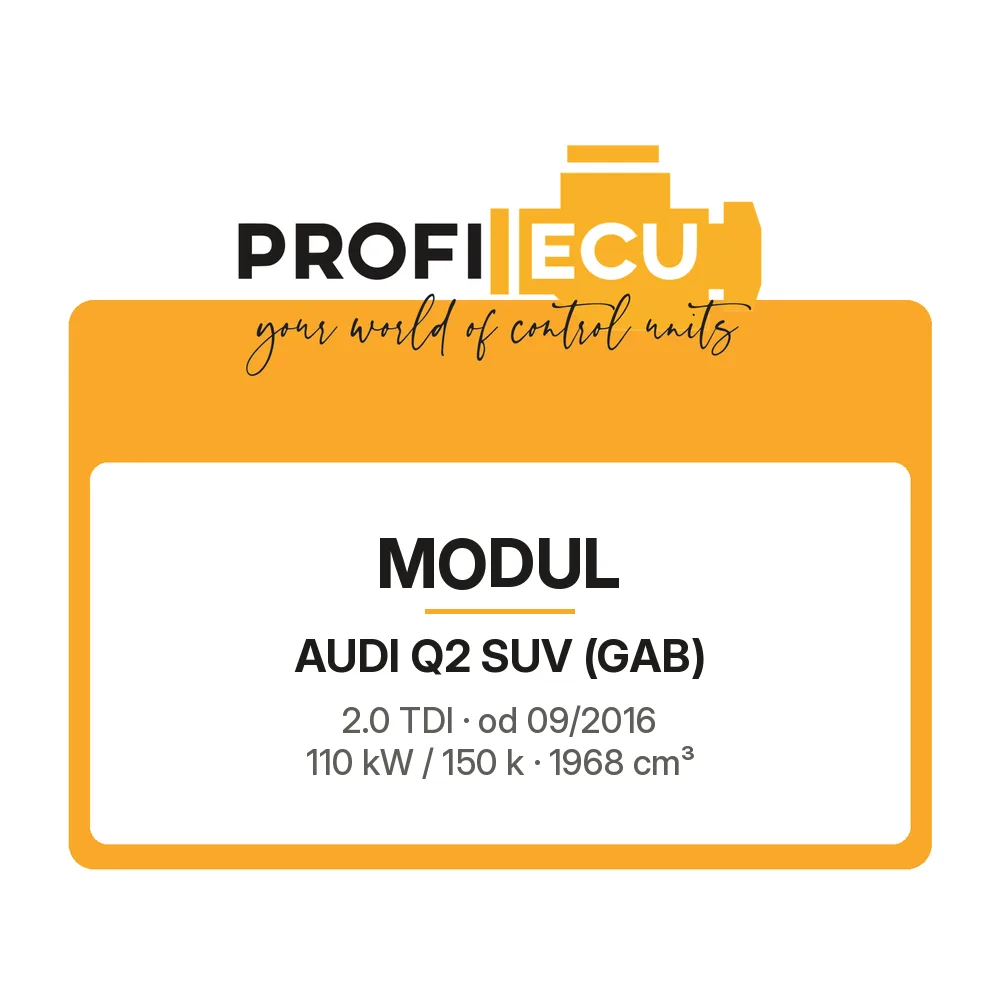 Etiketa ProfiECU: Modul pro Audi Q2 SUV 2.0 TDI 110 kW