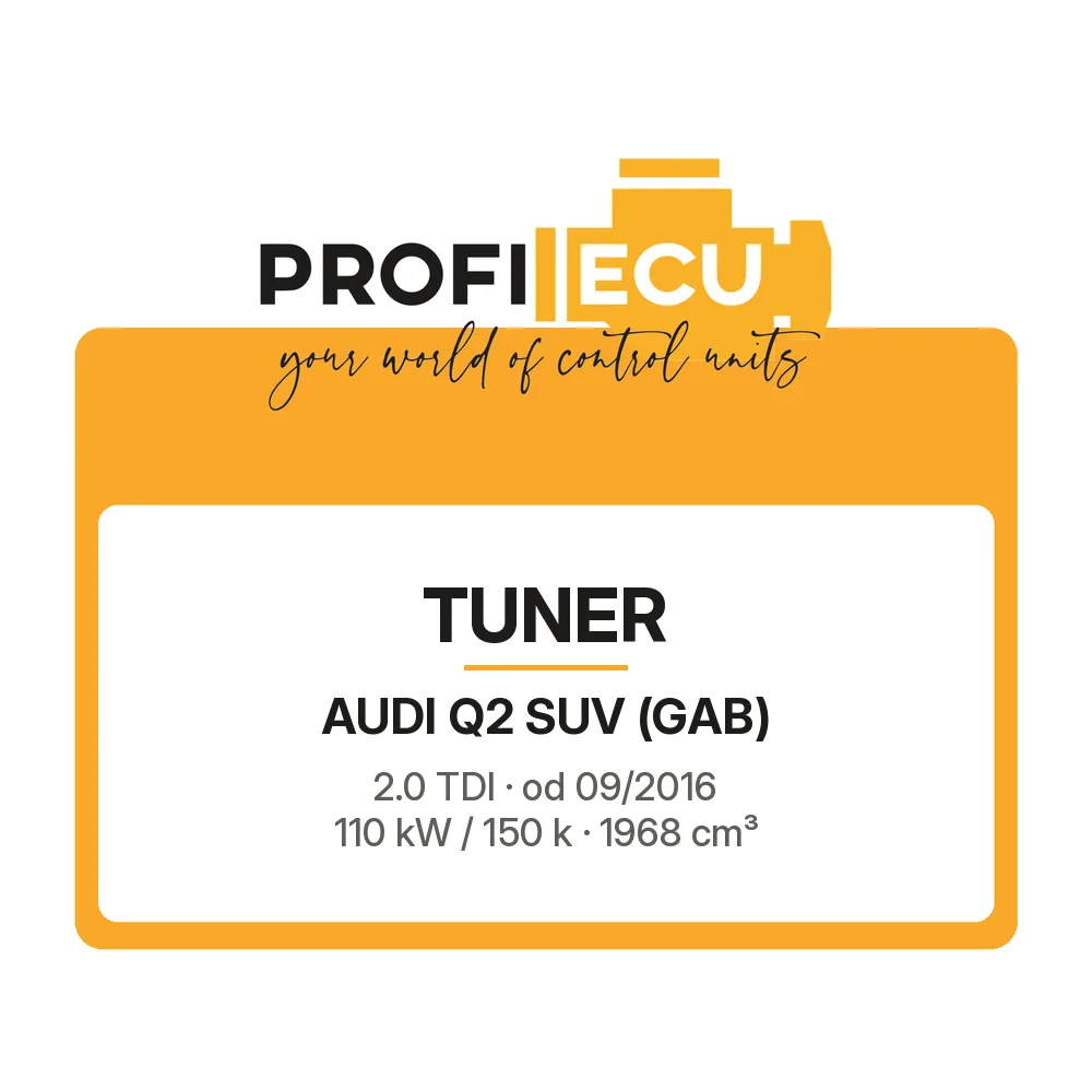 Etiketa ProfiECU: Tuner pro Audi Q2 SUV 2.0 TDI 110 kW