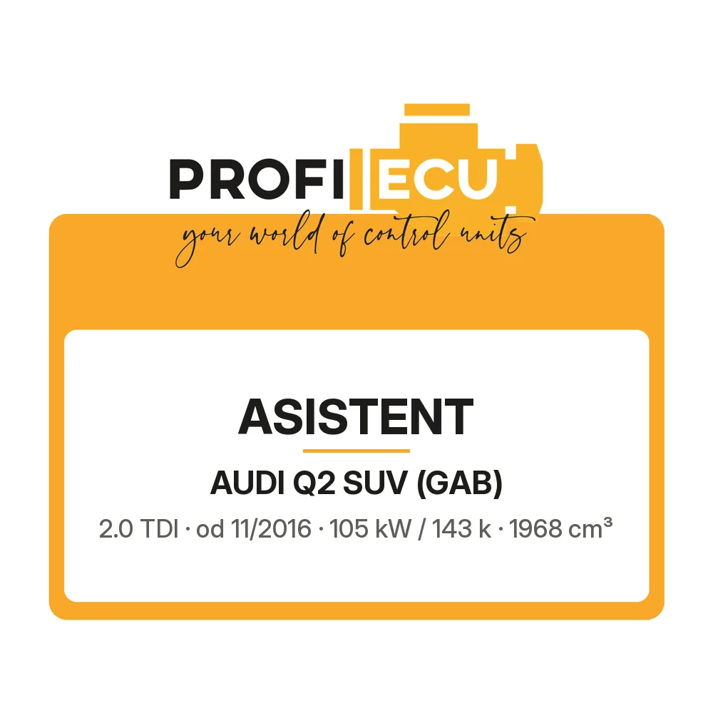 Etiketa ProfiECU: ASISTENT pro Audi Q2 SUV 2.0 TDI 105 kW