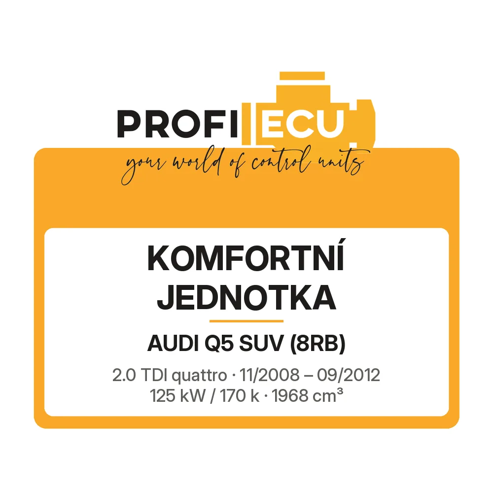 Etiketa ProfiECU: Komfortní jednotka pro Audi Q5 SUV 2.0 TDI quattro 125 kW